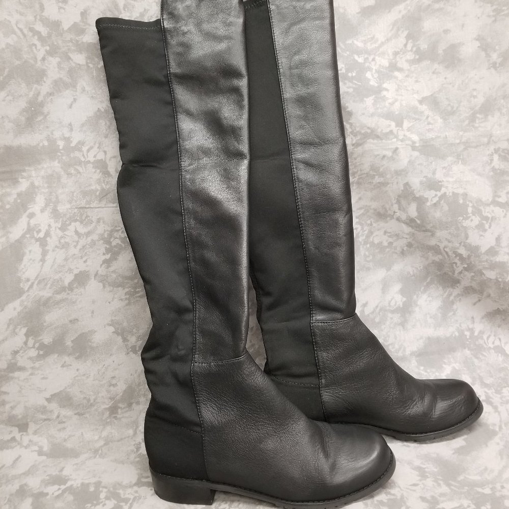 Report Abbott Knee High Boot - Black Leather - Size 7.5